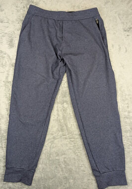 Public Rec Sweatpants Men 28x32 Blue Nylon Stretch Zip Pockets All Day Comfort